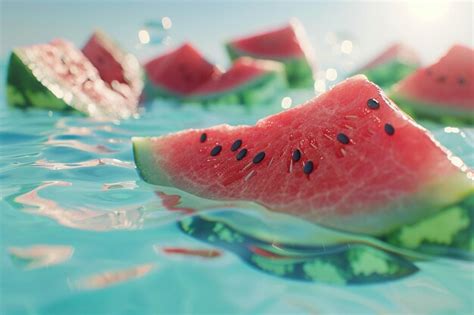 Premium Photo Refreshing Watermelon Slices On A Summer Day