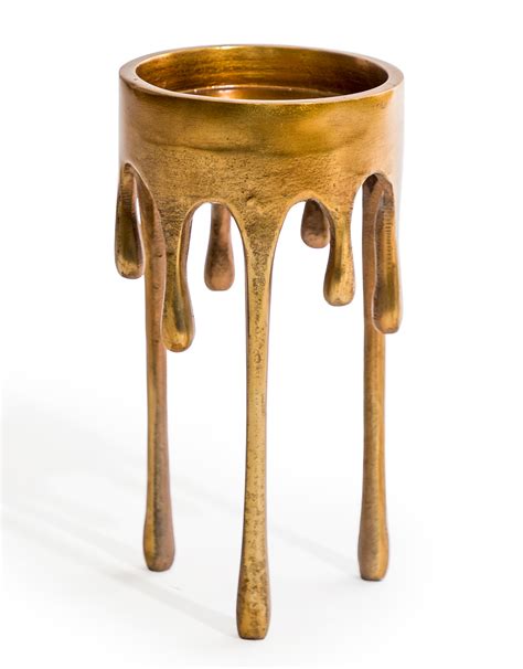 Large Gold Dali Drip Candle Holder