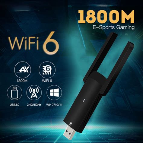 1800mbps Wifi 6 Usb Adapter Dual Band Ax1800 24g5ghz Wireless Wi Fi Dongle Network Card Usb 30