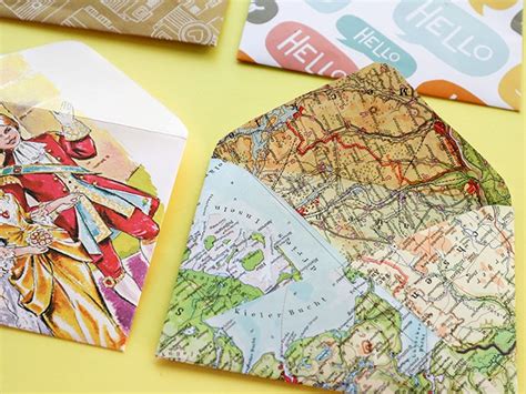 Recycle Craft: How to make an Envelope with Printable Template