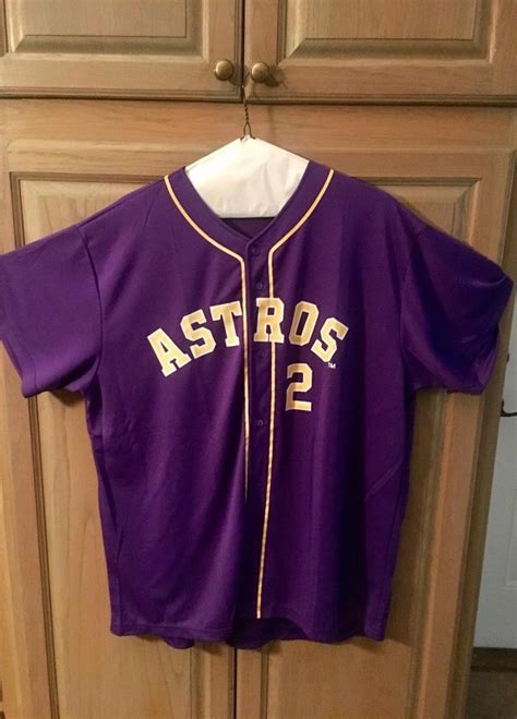 Houston Astros Alex Bregman Purple and Gold Jersey- Size Medium ...