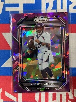 Russell Wilson Panini Prizm Football Purple Cracked Ice Ebay