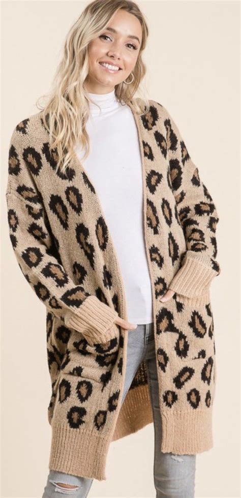 Leopard Print Cardigan Leopard Print Cardigan Leopard Print Sweater