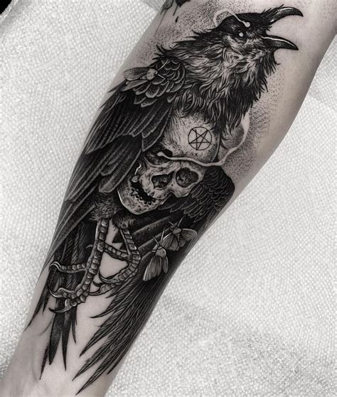 Crow Tattoo For Men Black Crow Tattoos Crow Tattoo Design Cool