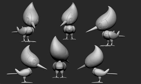 Pokemon Pikipek Trumbeak And Toucannon With Poses D Model D