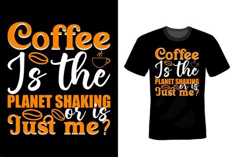 Café T shirt design typographie vintage Vecteur Premium