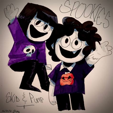 Skid and Pump from Spooky month fanart!! | Fan art, Spooky, Community art