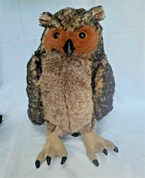 Melissa And Doug Large Owl Plush Stuffed Bird Soft Lifelike Realistic 14