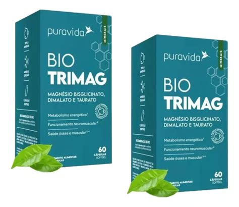 Kit X Bio Trimag Magn Sio Puravida C Psulas Frete Gr Tis