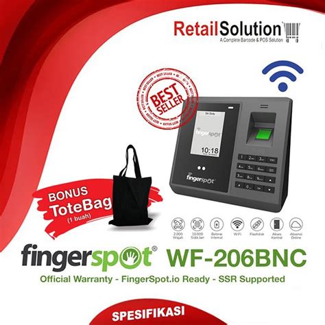 Jual Mesin Absensi Fingerprint Fingerspot Revo WF 206BNC WF206 BNC