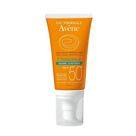 Protector solar Avène Sin Color FPS 50 Cleanance Solar en crema de 50