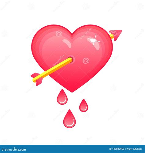 Heart Pierced With Arrow Symbol Of Love Valentine S Day Sign Eps