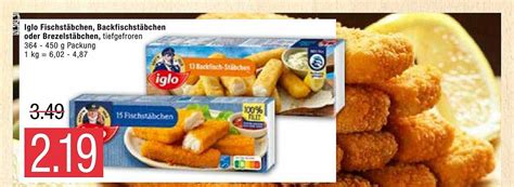 Iglo Fischstäbchen Backfischstäbchen Oder Brezelstäbchen Angebot bei