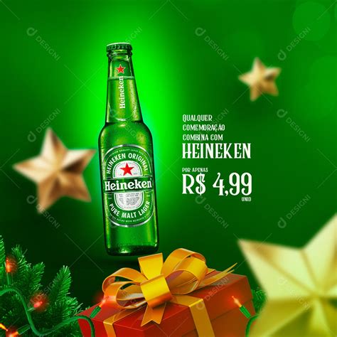 Qualquer Comemora O Heineken Cervejaria Feliz Natal Social Media Psd