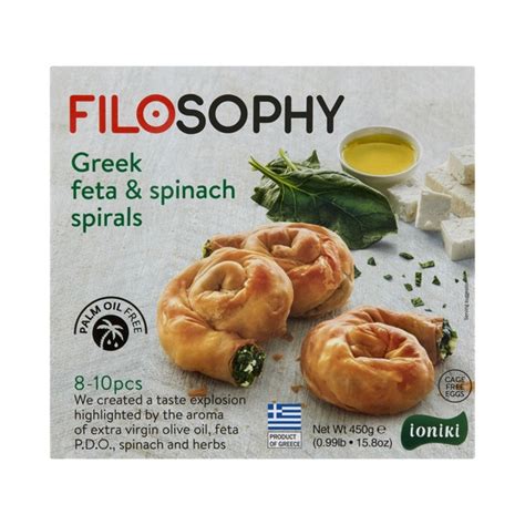 Filosophy Mini Spinach Feta Spirals 450g Adelaide S Finest Supermarkets