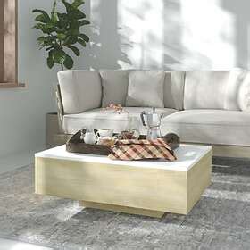 VidaXL Coffee Table White And Sonoma Oak 85x55x31 Cm Chipboard Au