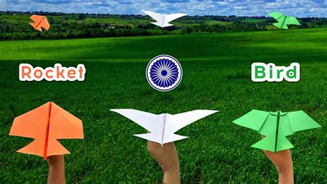 Tricolour Flying Paper Plane Best Flying Tiranga Plane How To Make