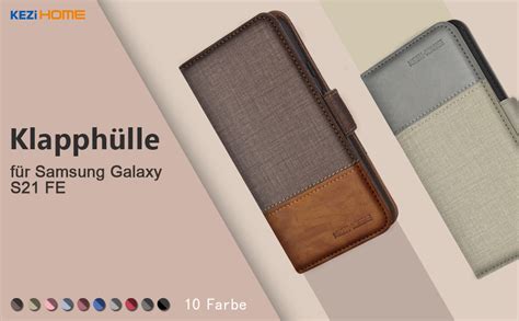 KEZiHOME Samsung S21 FE Hülle Handyhülle für Galaxy S21 FE PU Leder