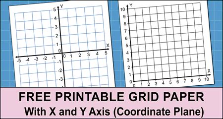 Grid Paper Printable Quadrant Coordinate Graph Paper Templates