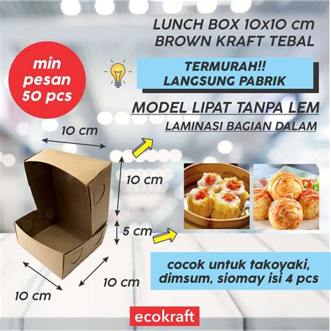 Jual Dus Kotak X Takoyaki Dimsum Siomay Lunch Box Small Xtra Small