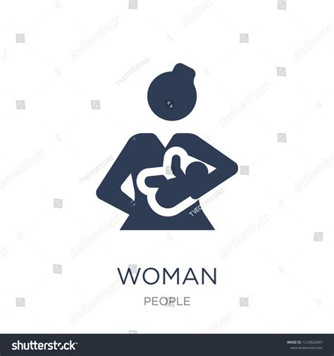 Woman Breastfeeding Icon Trendy Flat Vector Stock Vector Royalty Free