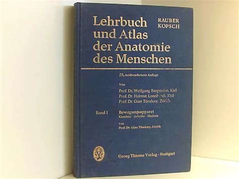 Lehrbuch Und Atlas Der Anatomie Des Menschen Bd Bewegungsapparat