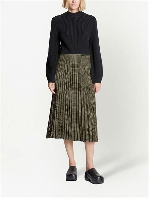 Proenza Schouler White Label Pleated Crepe Midi Skirt Farfetch