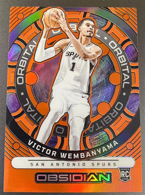 2023 24 Panini Obsidian Victor Wembanyama RC Rookie Orbital Orange 04