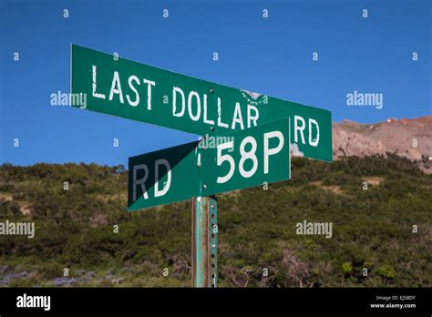 Last dollar road sign hi-res stock photography and images - Alamy