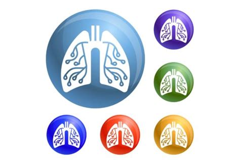 Pneumonia Lungs Icons Set Vector Graphic By Nsit0108 Creative Fabrica