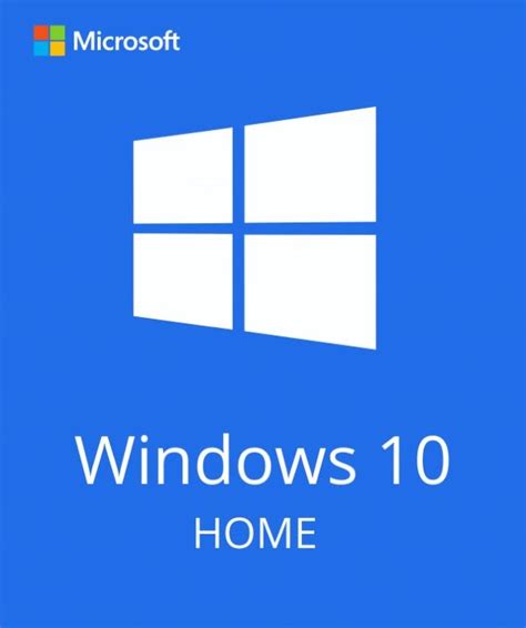 Windows 10 Home Logo on Blue Background