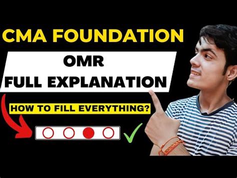 OMR Full Explanation For Cma Foundation Exams How To Fill Omr In Cma