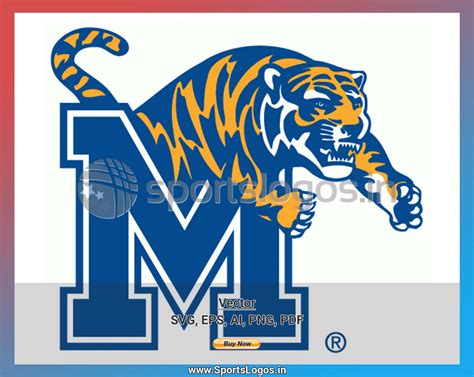 Memphis Tigers College Sports Vector Svg Logo In 5 Formats