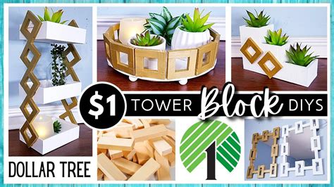 New Dollar Tree Diy Tumbling Tower Blocks Diys Glam Vanity