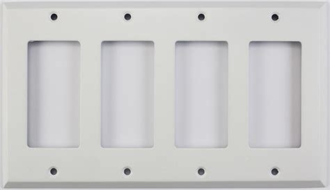 Classic Accents Inc Matte White 4 Gang Gfcirocker Wall Plate