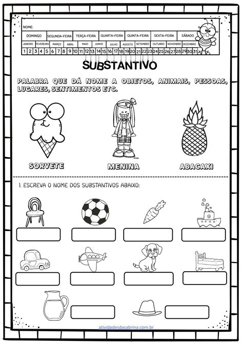 Atividade Substantivo Próprio E Comum 4 Ano RETOEDU