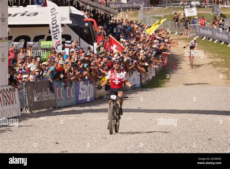 France 28 08 2022 SCHURTER Nino During Winner Race UCI Mountain Bike