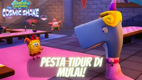 SPONGEBOB PESTA TIDUR DI MULAI DAN KUE DI BAGIKAN SPONGEBOB SQUAREPANTS