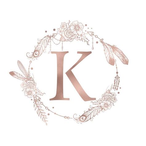 Pin By Kathyla On Monograms Initials Rose Gold Pink Monogram