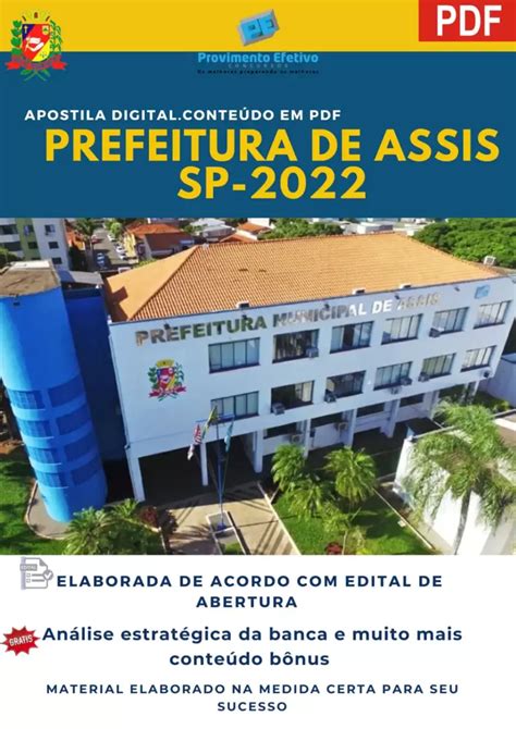 Provimento Efetivo Concursos Apostila Prefeitura Assis SP