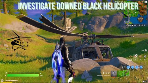 Investigate Downed Black Helicopter Location Fortnite YouTube