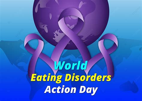 World Eating Disorders Action Day Vector Background Health Event Global Background Image For