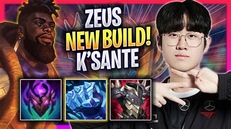 Zeus Tries New K Sante Build T Zeus Plays K Sante Top Vs Aatrox