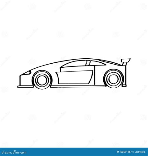 Audi R8 Side View Drawing