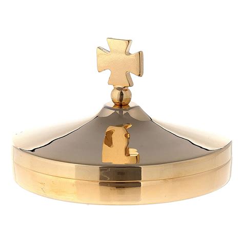 Communion Host Box Diam 8 Cm In 24k Golden Brass Online Sales On