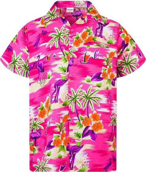 King Kameha Hawaiian Shirt For Men Funky Casual Button Down Very Loud