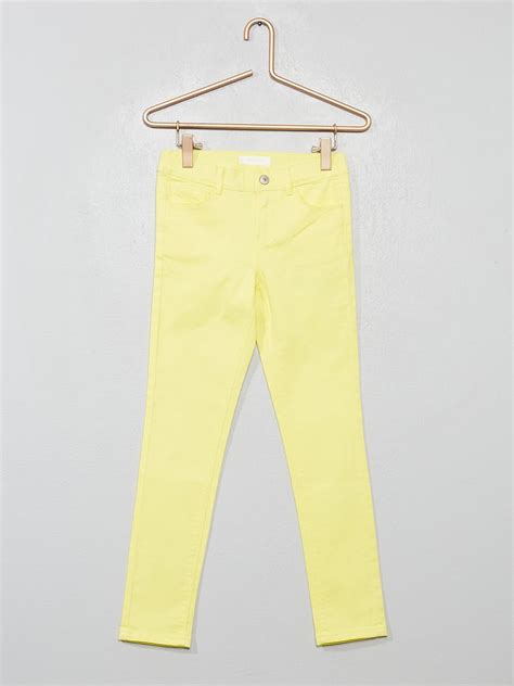 Pantalon Skinny Jaune Kiabi 8 00