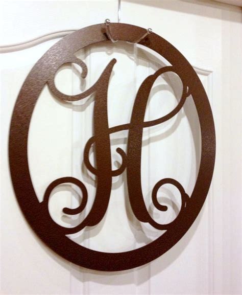 Initial Monogram Front Door Wreath Metal By Housesensations