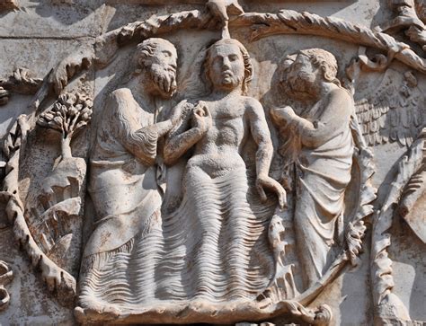 The Baptism Of Christ Relief On The Façade Of Orvieto Cathedral