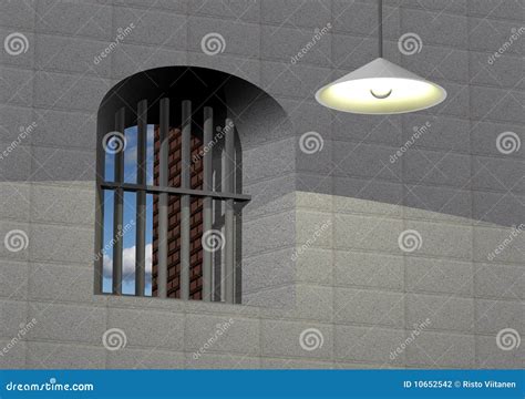 Jail Seen From Inside. Interior Of A Prison Cell With Light Shining ...